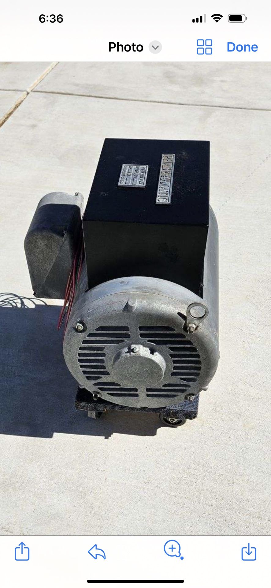 Phase-o-Matic R-25 Phase Converter. 25HP