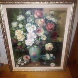 Gorgeous Large Floral Painting 