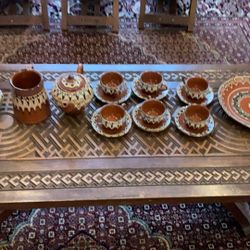 Trojan Bulgarian Pottery Coffee/Tea Set
