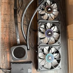 Corsair Aio And RGB Fans With Fan Hub 