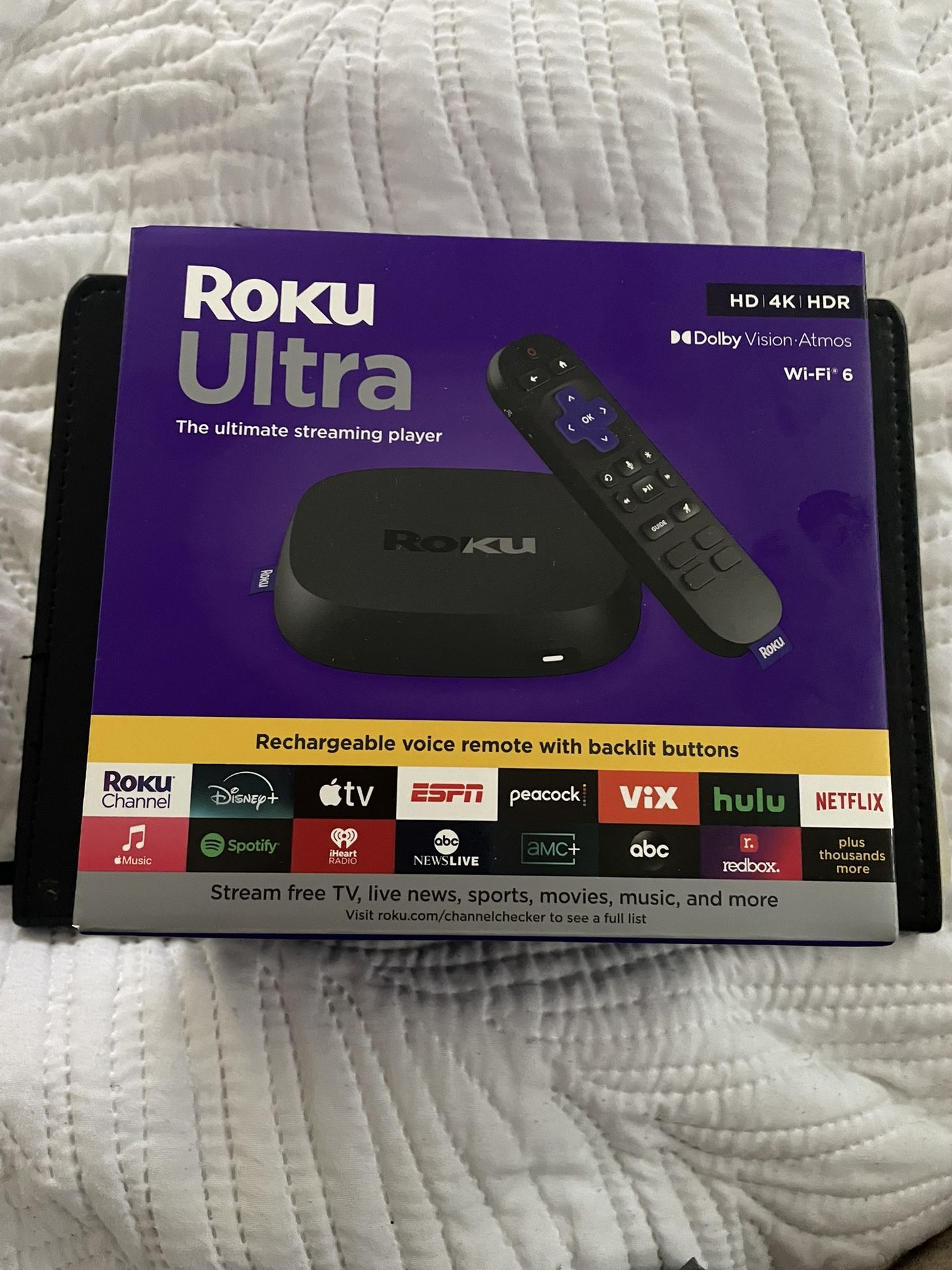 Roku Ultra 4K Streaming Device w/ Voice Remote Pro – Brand New!