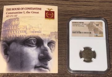 VF NGC Ancients Emperor Constantine I Roman Empire Bronze Coin Roman Empire Constantine 1, AD 307-337 AE3 (Bi Nummus) “VF” (Very Fine) Condition