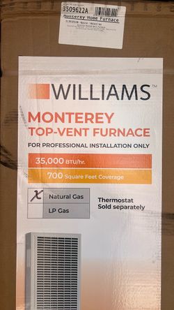 Williams Monterey top vent 35,000 btu hr