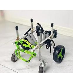4 Wheels Dog Wheelchair Mobility Aids Full Support, Light Weightleg Brace for Dogs Back Leg, Disabled Doggie Rehabilitation Cart All Terrain