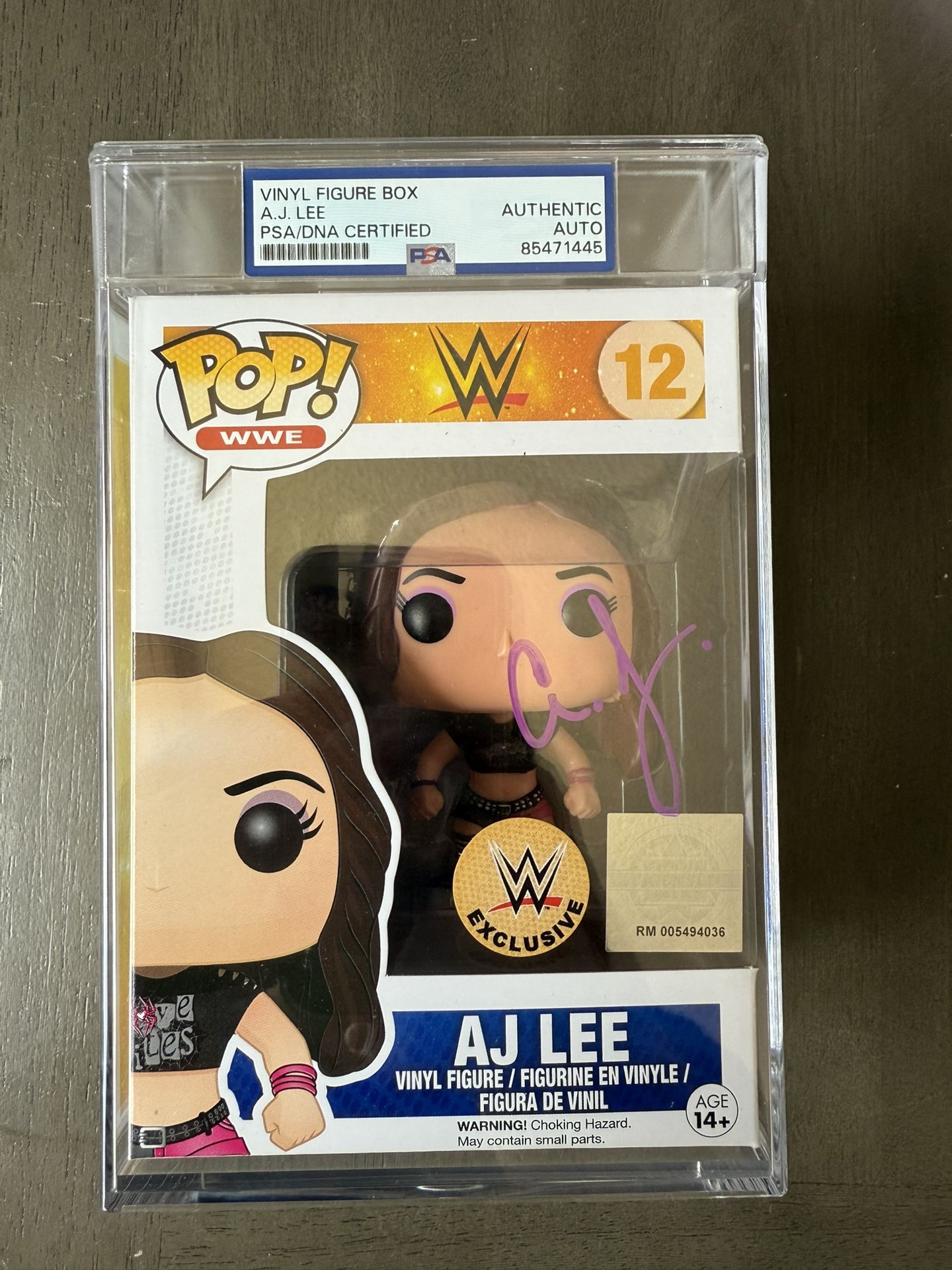 WWE AJ Lee Signed And Authenticated Funko