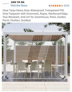 Jian Ya Na Clear Heavy Duty PVC Tarp with Grommets