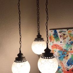 1964 Hollywood Regency 3 Lamp Swag 
