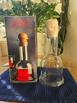 Dansk Glass Wine Carafe with Box