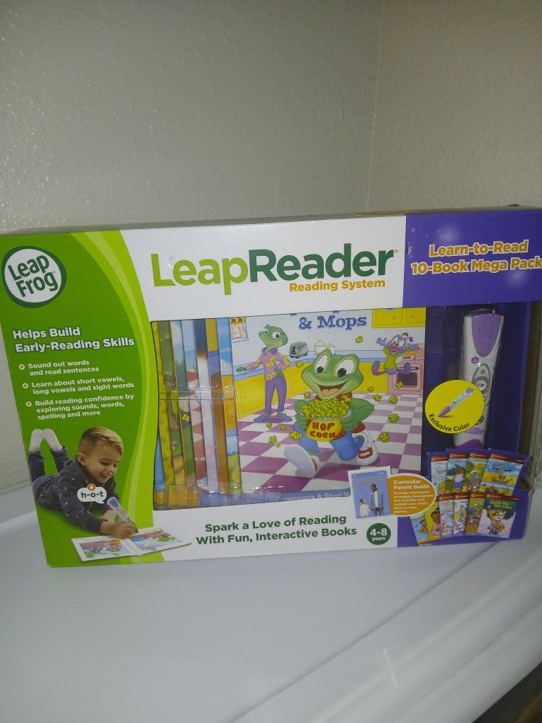 LeapFrog LeapReader System Learn-to-Read 10 Book Mega Pack, Pink