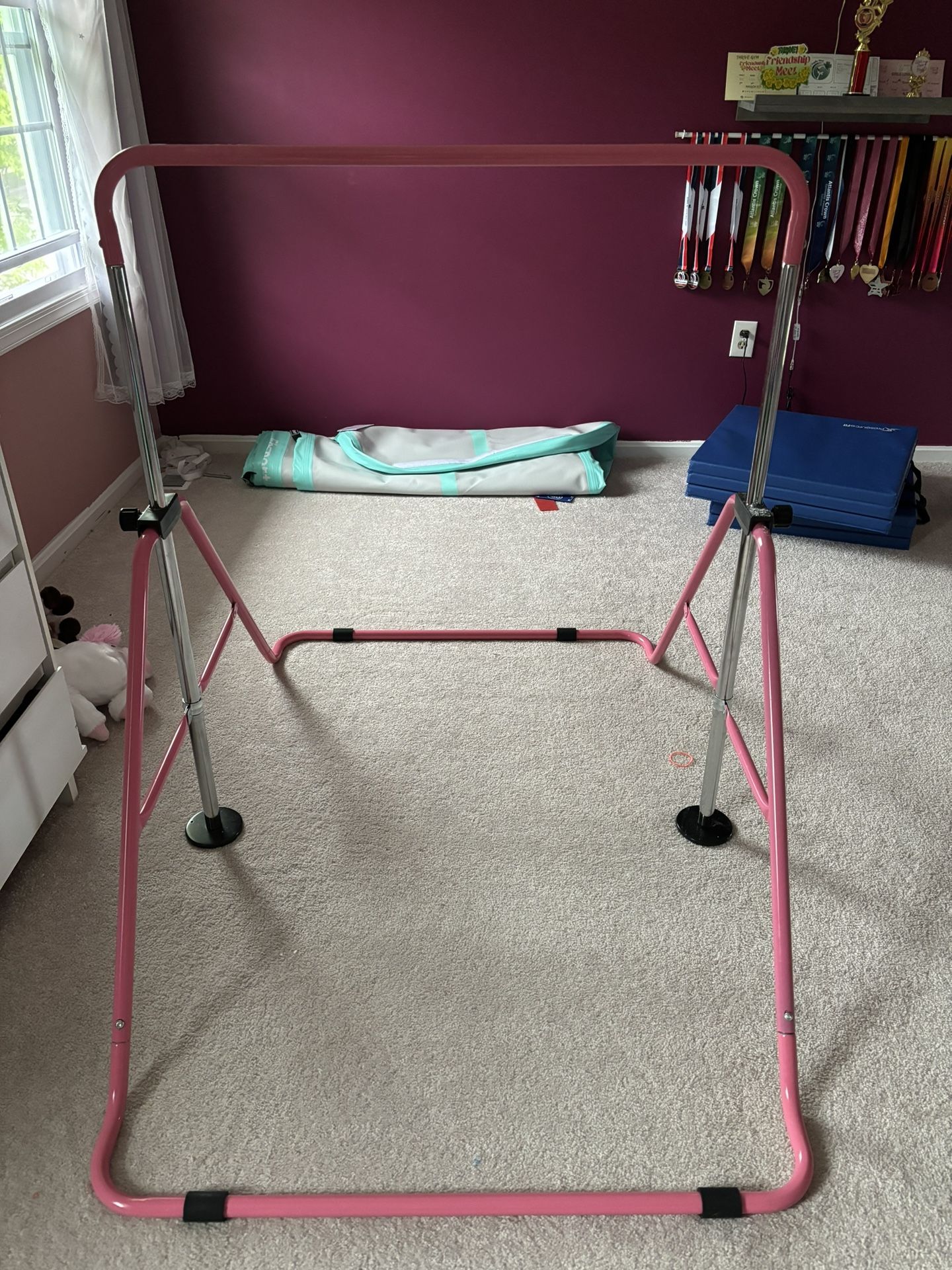 Adjustable Gymnastics Bar - Pink
