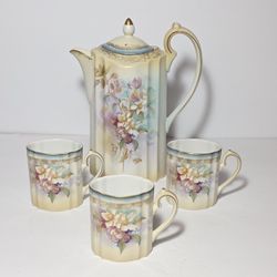 RS Prussia Chocolate Pot Set Antique