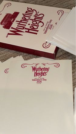 Wuthering Heights 2026 Film Promo Merch  Stationary: Exclusive Rare Collectible
