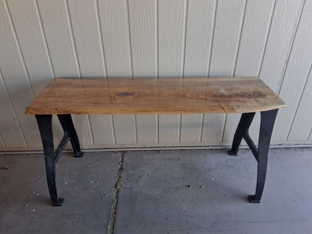 Live Edge Maple Wood Desk