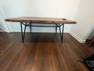 Industrial/Rustic wood and metal dining table