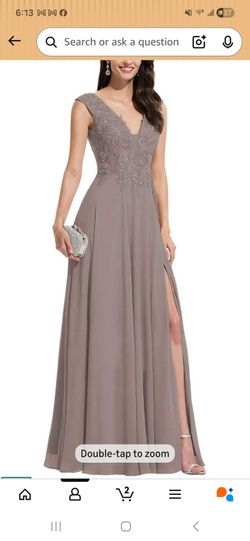 Women's Slit Lace Prom Dresses Chiffon