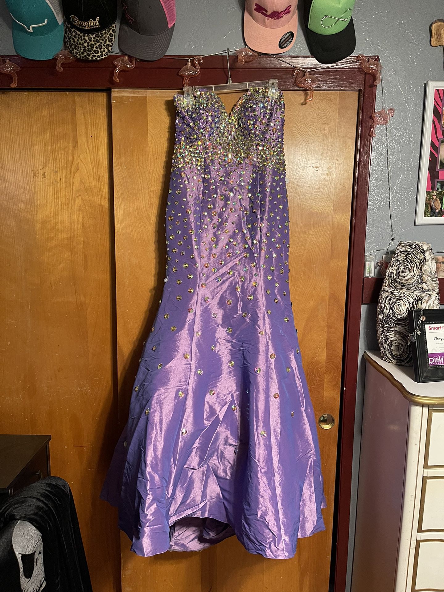 Purple Mermaid Prom Dress 