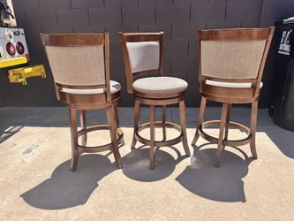 Stools - Swivel - Three W Wood Legs - Counter Height