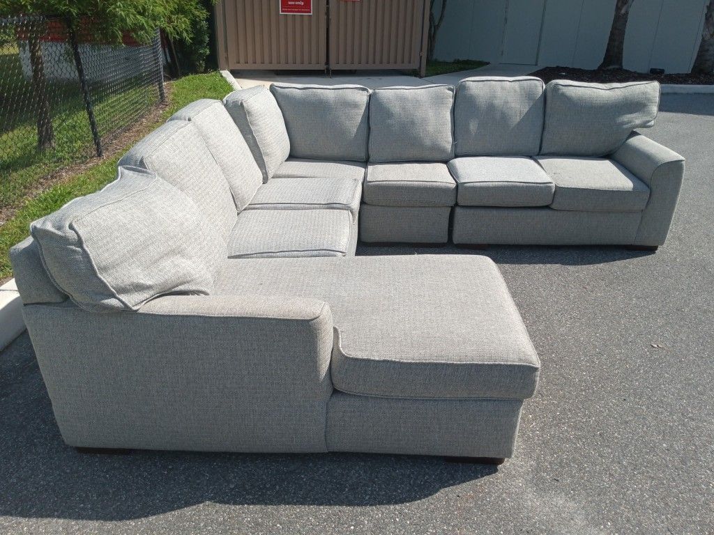 Grey U Shaped Sectional Sofa
