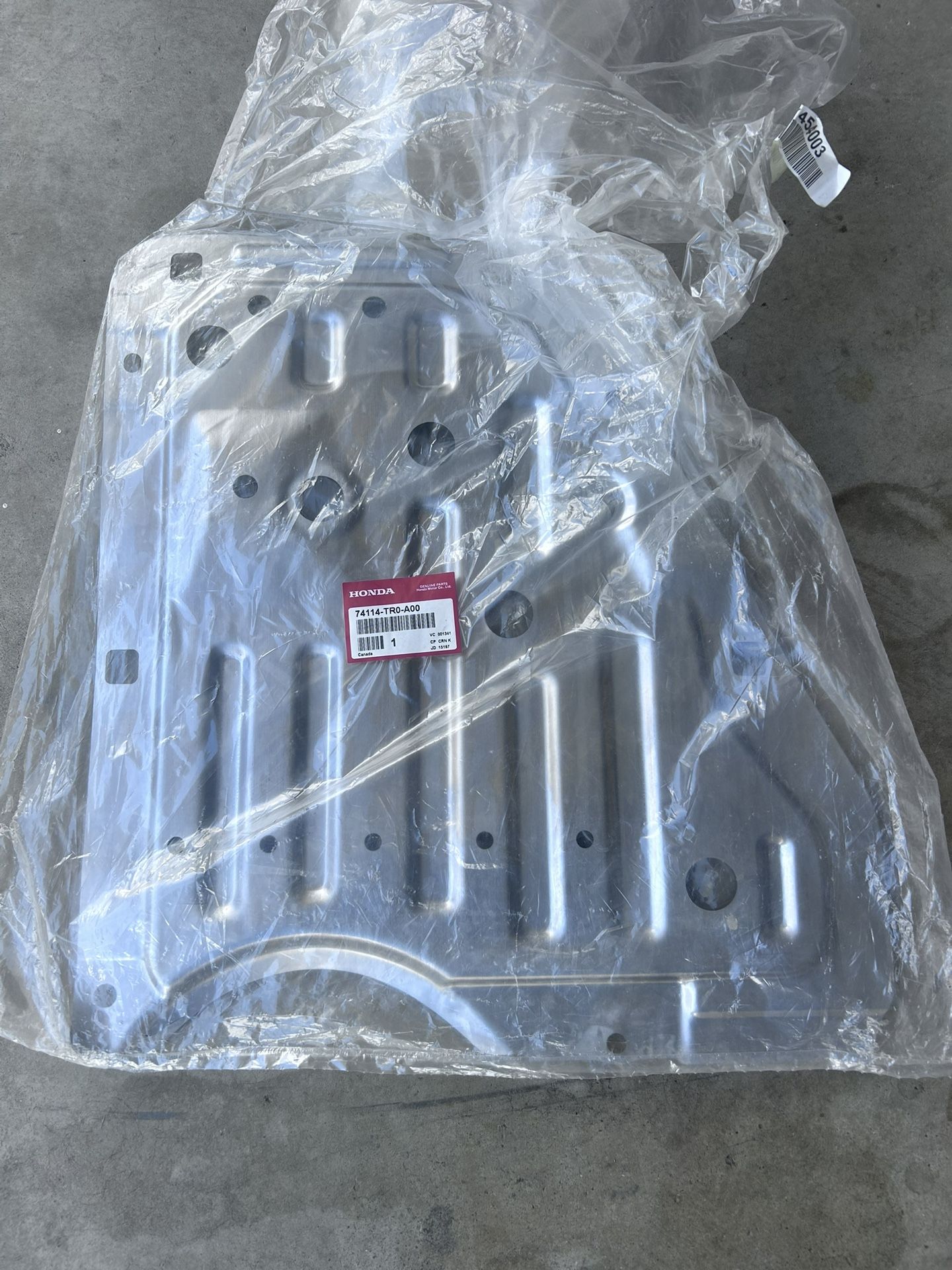 2012-2015 Honda Civic - Plate Front Engine Cover (Lower) - Honda (74114-TR0-A00) Genuine OEM Honda Parts & Accessories - 74114tr0a00
