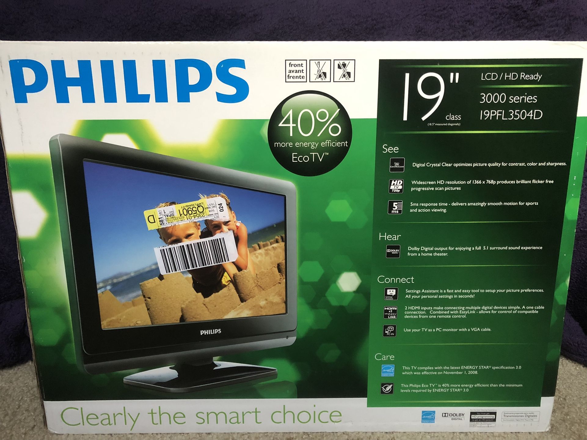 Philips 19” LCD TV/Monitor