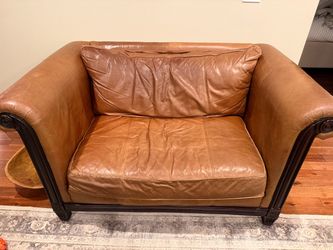 Bernhardt leather loveseat