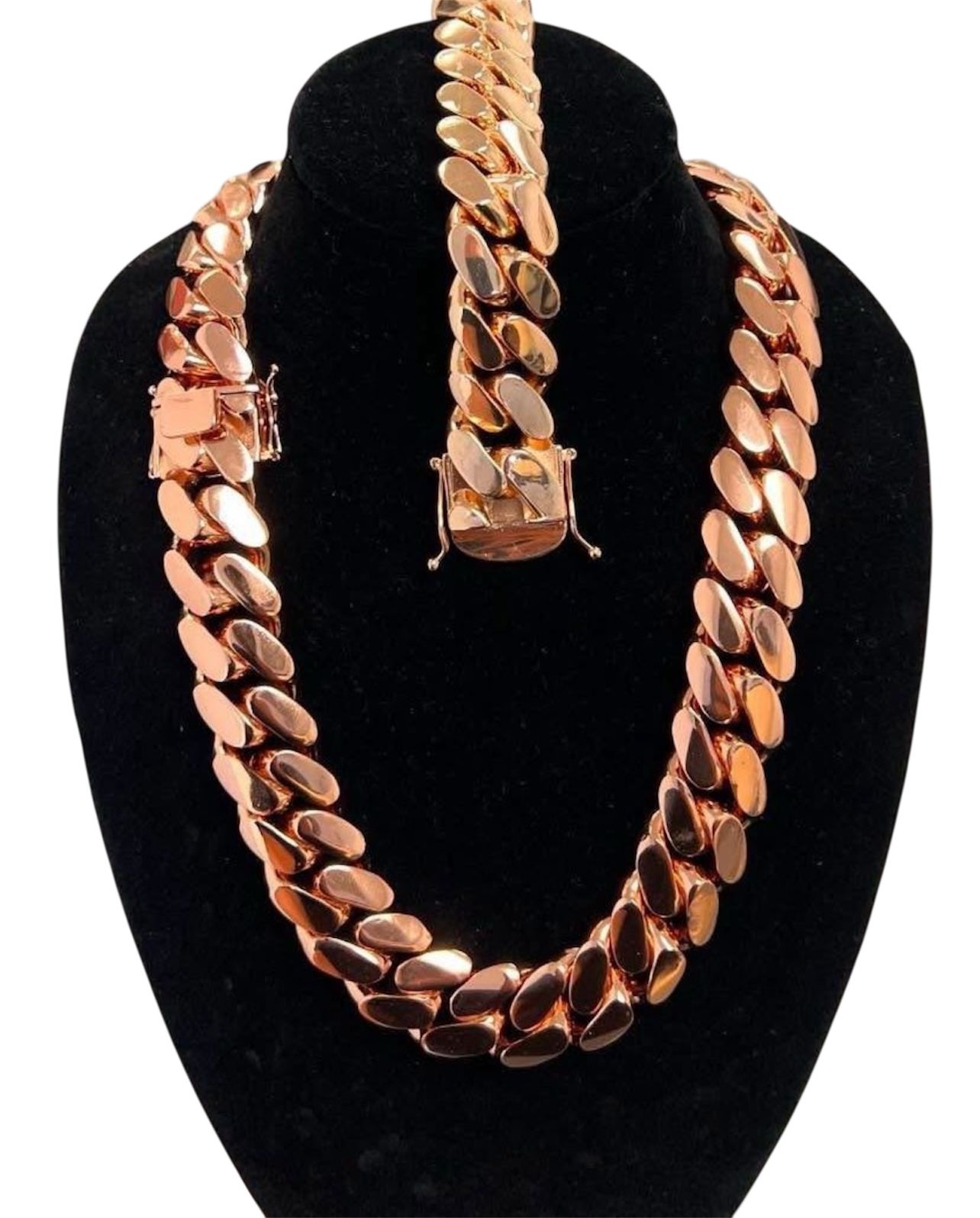 Rose Gold Diamond Lock Cuban