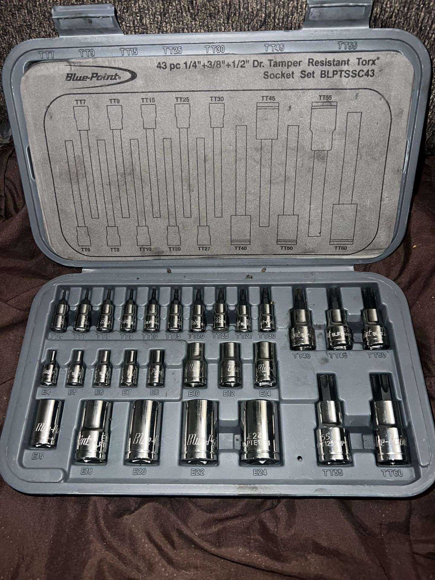 Blue-point Tamper Resistant Torque Socket Set