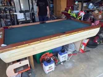 Old bar pool table