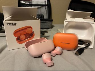 Tozo Earbuds (Pink/Orange)