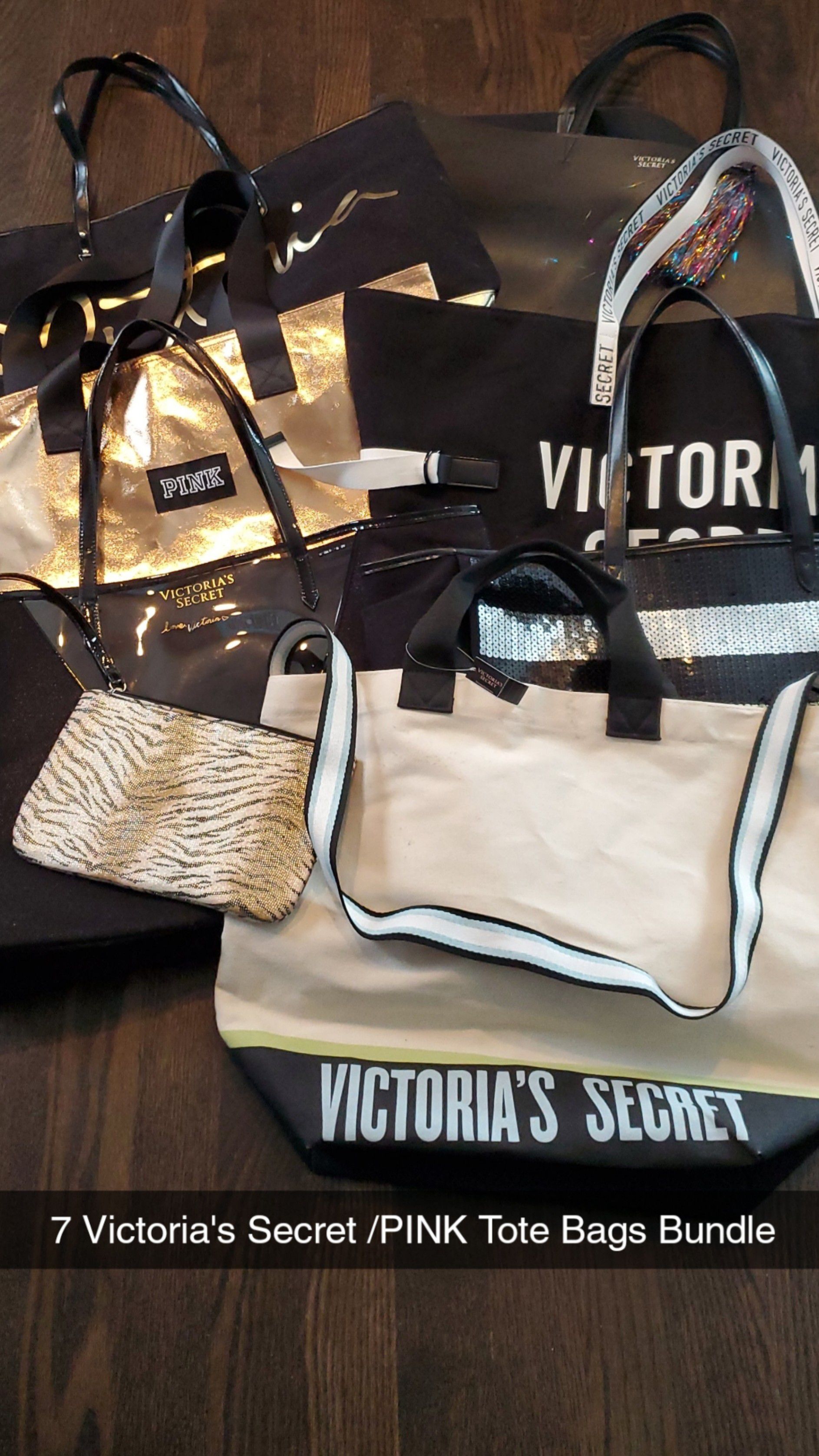 7 Victoria's Secret /PINK Tote Bags - Naperville Pick up Only