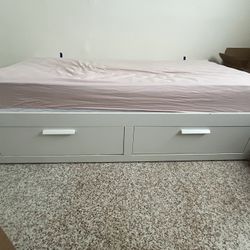Ikea Brimnes Bed Frame with Mattress