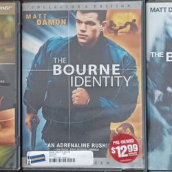 The Bourne  Trilogy- Three Bourne's- Identity/Ultimatum/Supremacy - Matt Damon