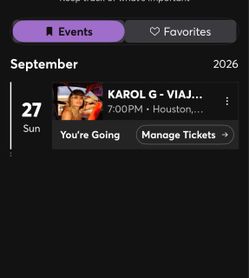 Karol G concert sept 28th Houston