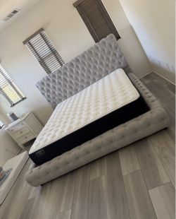 New king bed frame with mattress