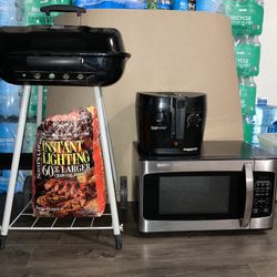 Microwave, Cool Daddy Deep Fryer, Bbq Grill 