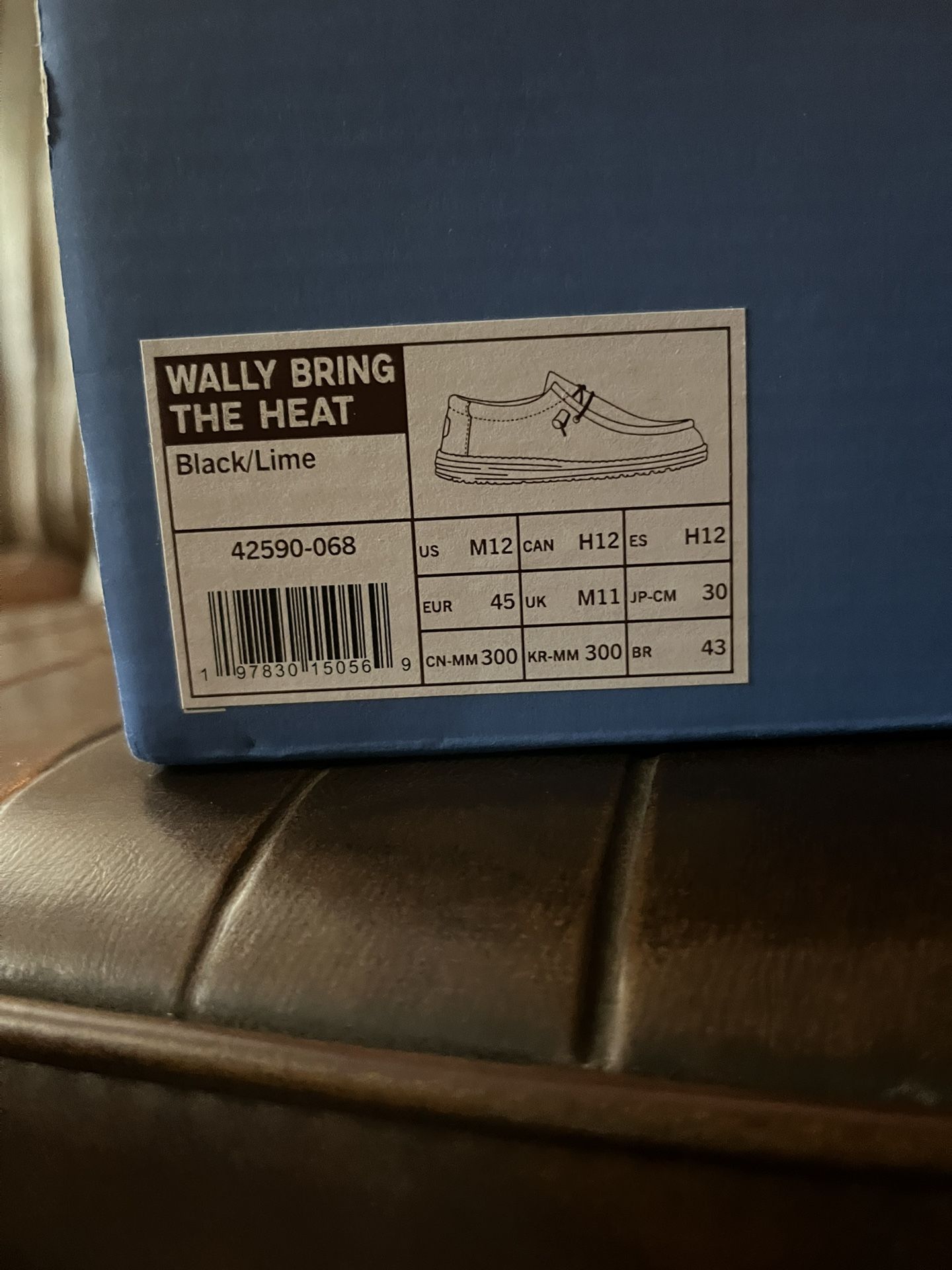 Wally Bring the Heat Black/Lime Heydudes