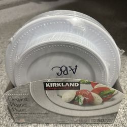 New In Package Plastic Dinner And Salad Plates 