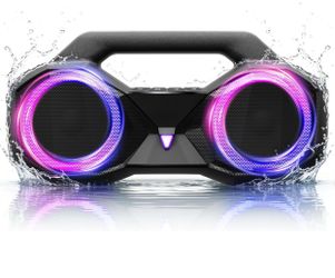OZJ Outdoor Bluetooth Speaker: 80W Peak Powerful Loud Bass Sound, Wireless
