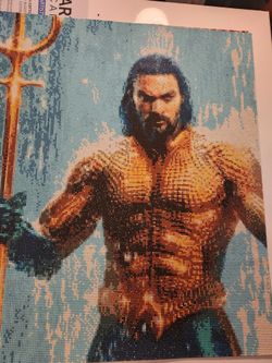 AQUA MAN MOVIE FINISHED DIMOND ART 