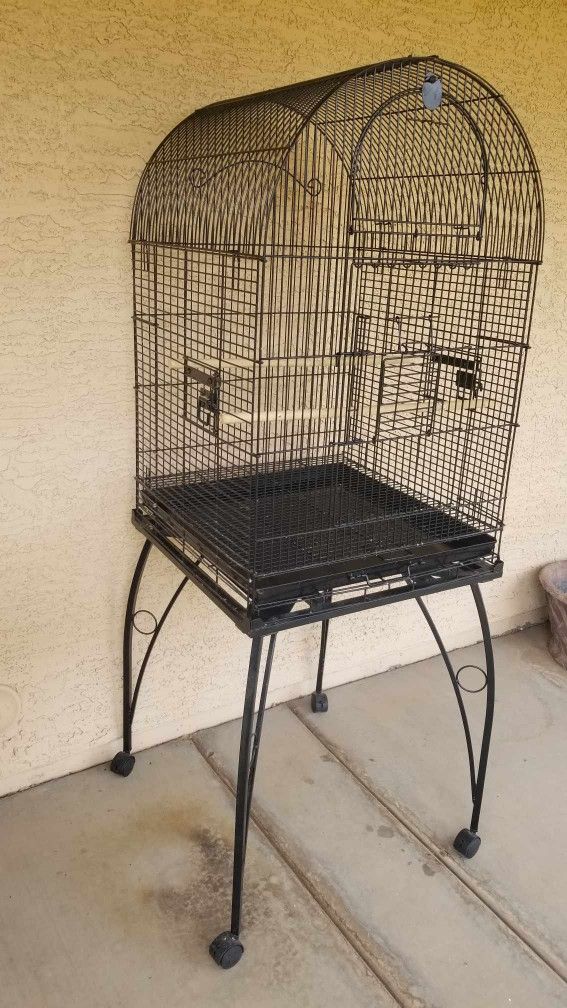 You & Me Standing Cockatiel Cage/ BEAUTIFUL BLACK BIRD CAGE / PARROT CAGE