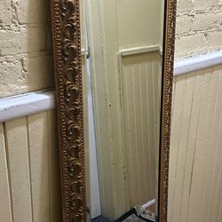 Vintage Gold Mirror Signed M. Fortuneoff Of Westbury Corp.