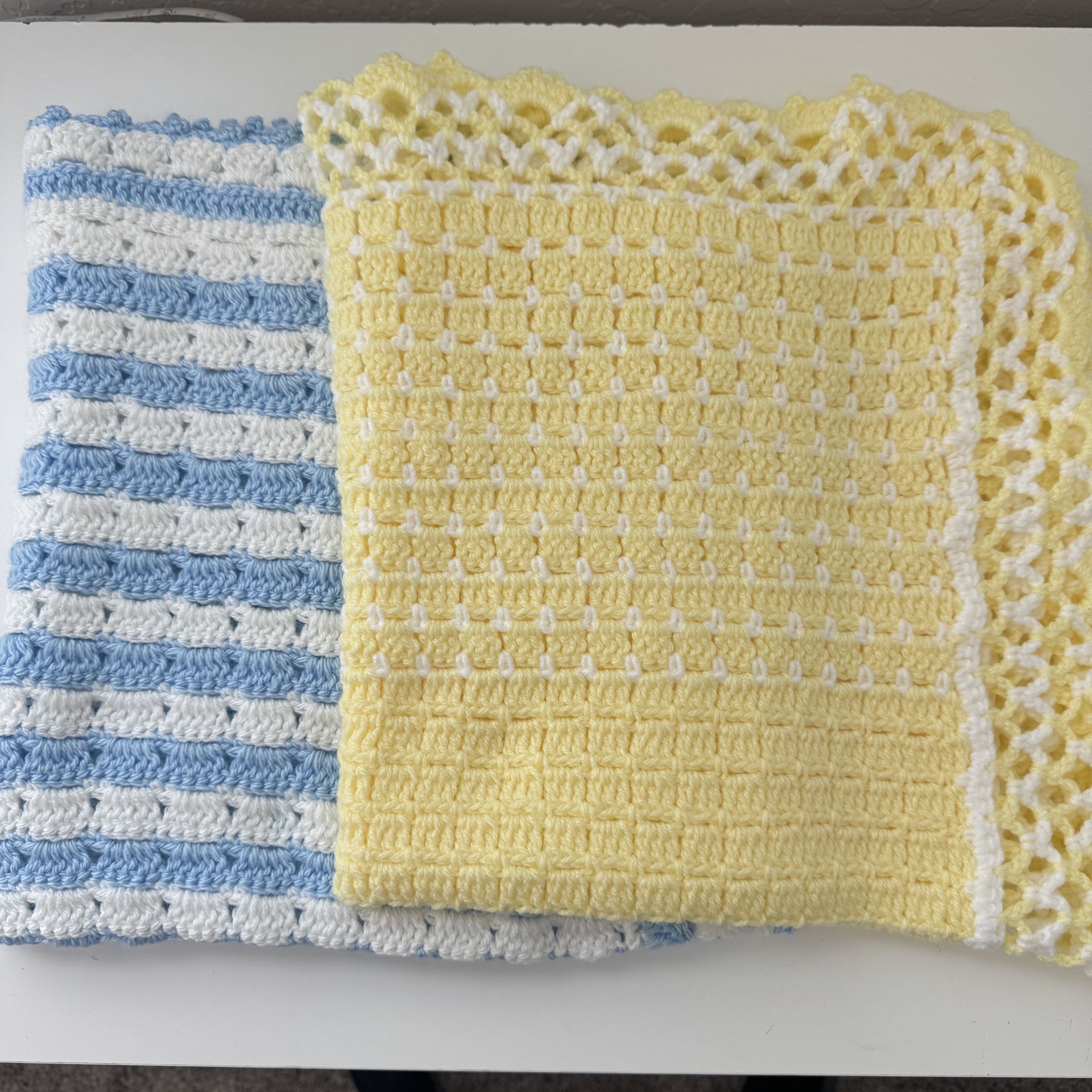 Handmade Crochet Blanket Set – Soft, Textured, and Comfortable