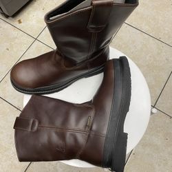 Ace Work Boots Water & Oil Resistant Size: 12M Color: Brown