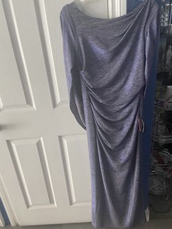 Long Sleeve Light Purple Dress