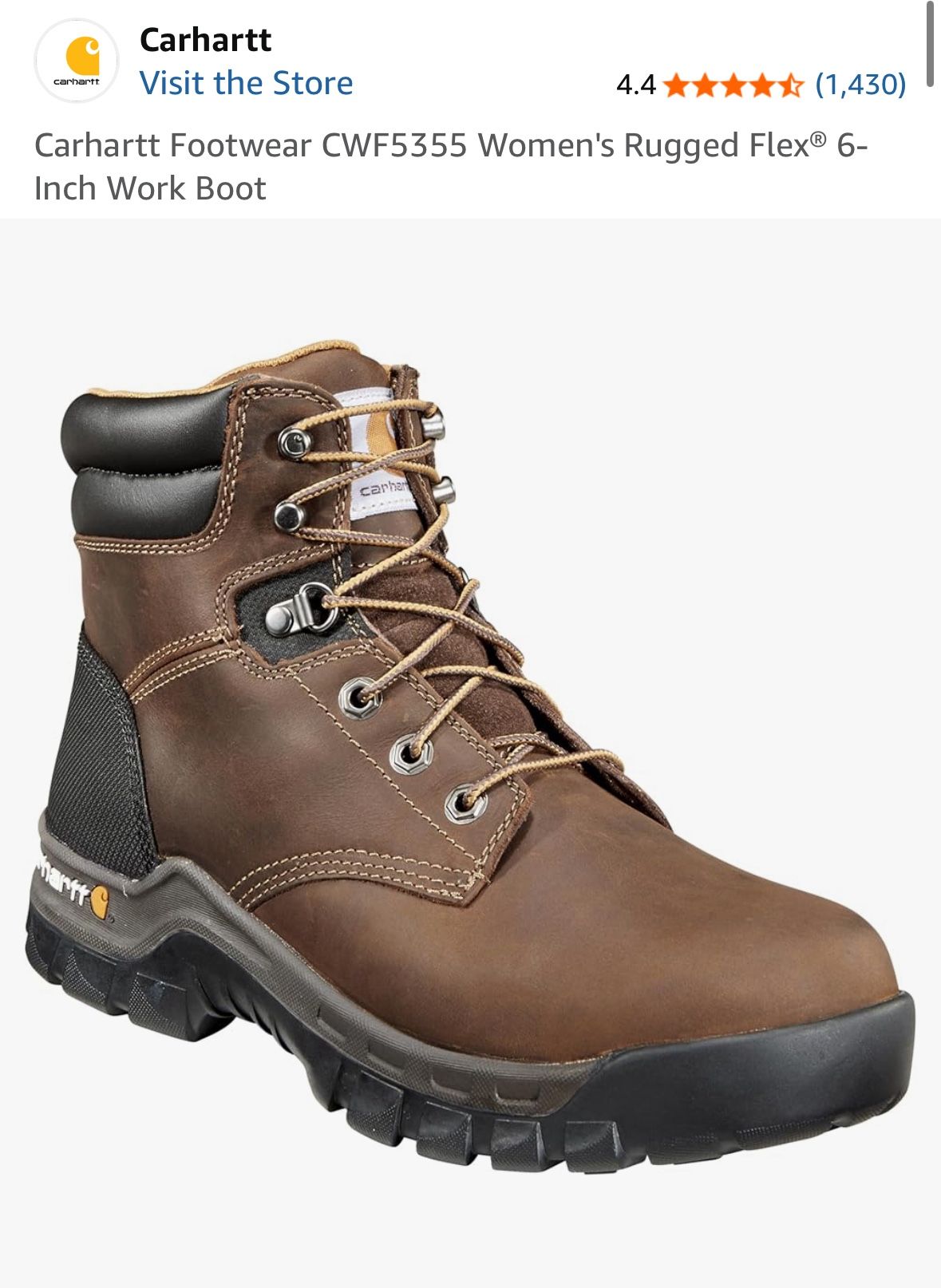 Carhartt Footwear CWF5355 Women's Rugged Flex® 6-Inch Work Boot
