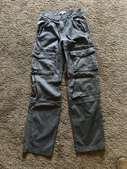 Smokey Grey cargo pants garage