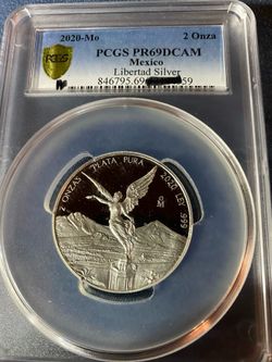 2020 - Mo Silver Libertad 2oz PR69DCAM