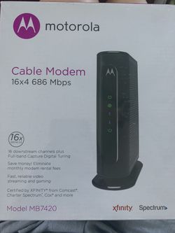Motorola cable modem 16x 4 mbps model MB 7420