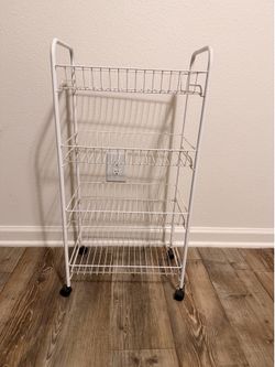 Four Tier storage rack with wheels