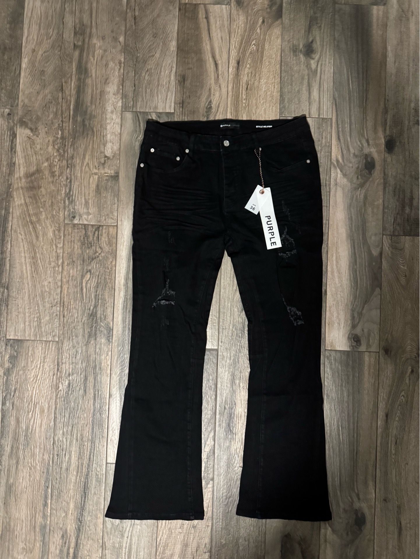Black flair purple jeans